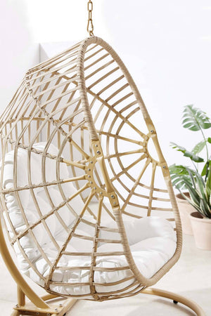 Amalie Wicker Rattan Outdoor Patio Rattan Swing Chair - Elite Maison