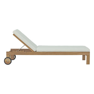 Le Mans Outdoor Patio Teak Chaise - Elite Maison