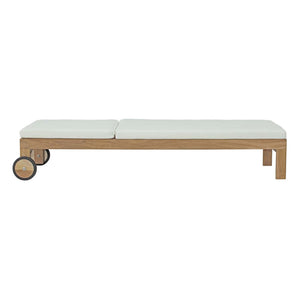 Le Mans Outdoor Patio Teak Chaise - Elite Maison