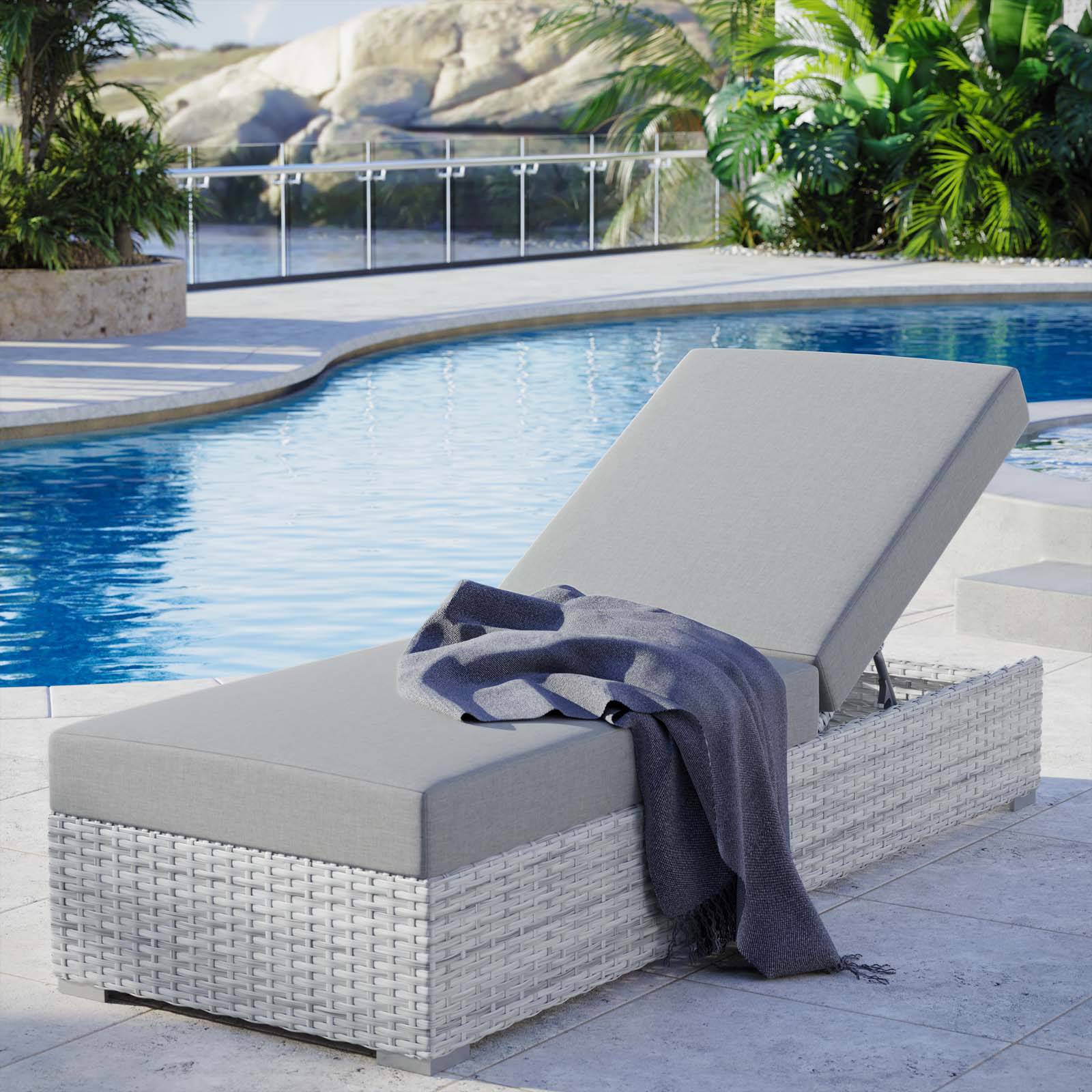 Lyon Outdoor Patio Chaise - Elite Maison