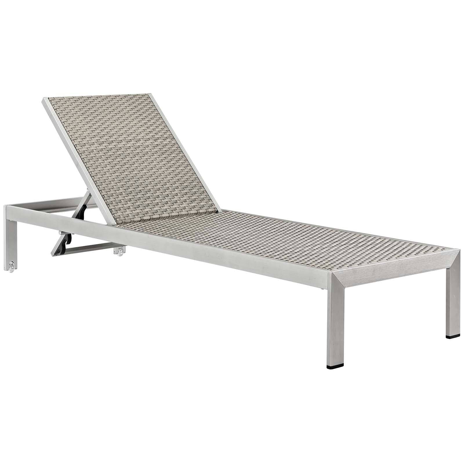 Dijon Outdoor Patio Aluminum Chaise with Cushions - Elite Maison