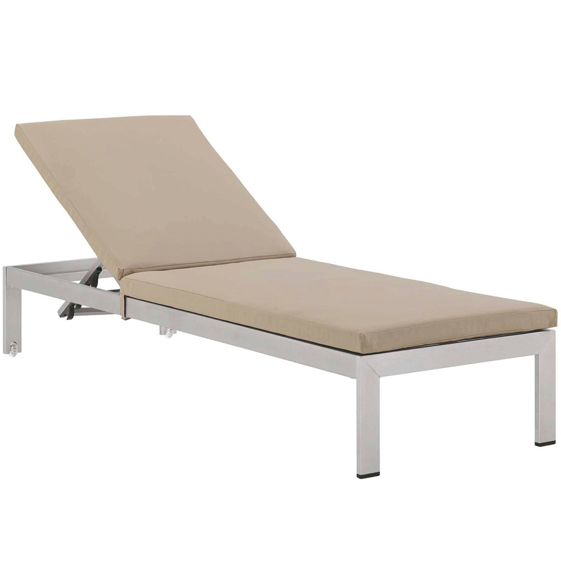 Dijon Outdoor Patio Aluminum Chaise with Cushions - Elite Maison