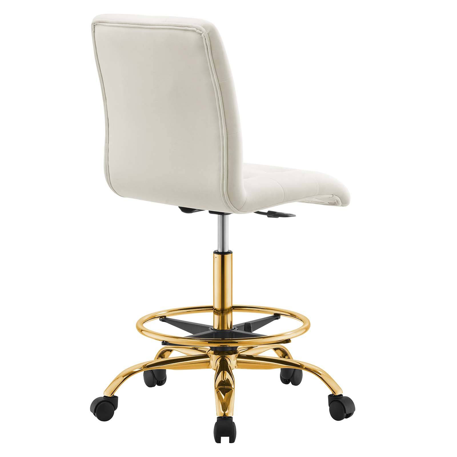 Ambre Armless Velvet Office Chair - Elite Maison