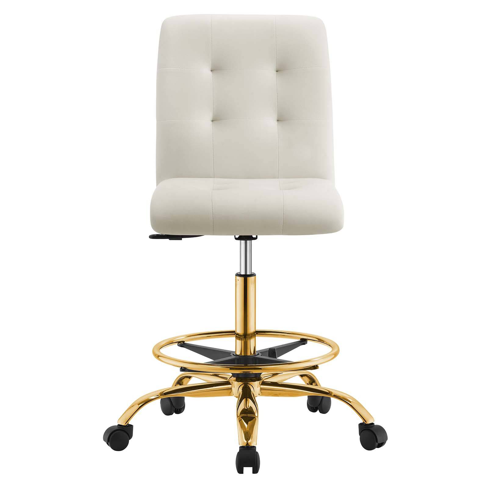 Ambre Armless Velvet Office Chair - Elite Maison