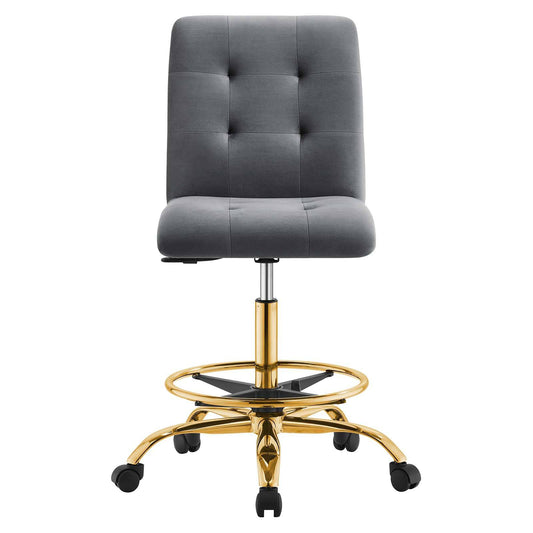 Ambre Armless Velvet Office Chair - Elite Maison