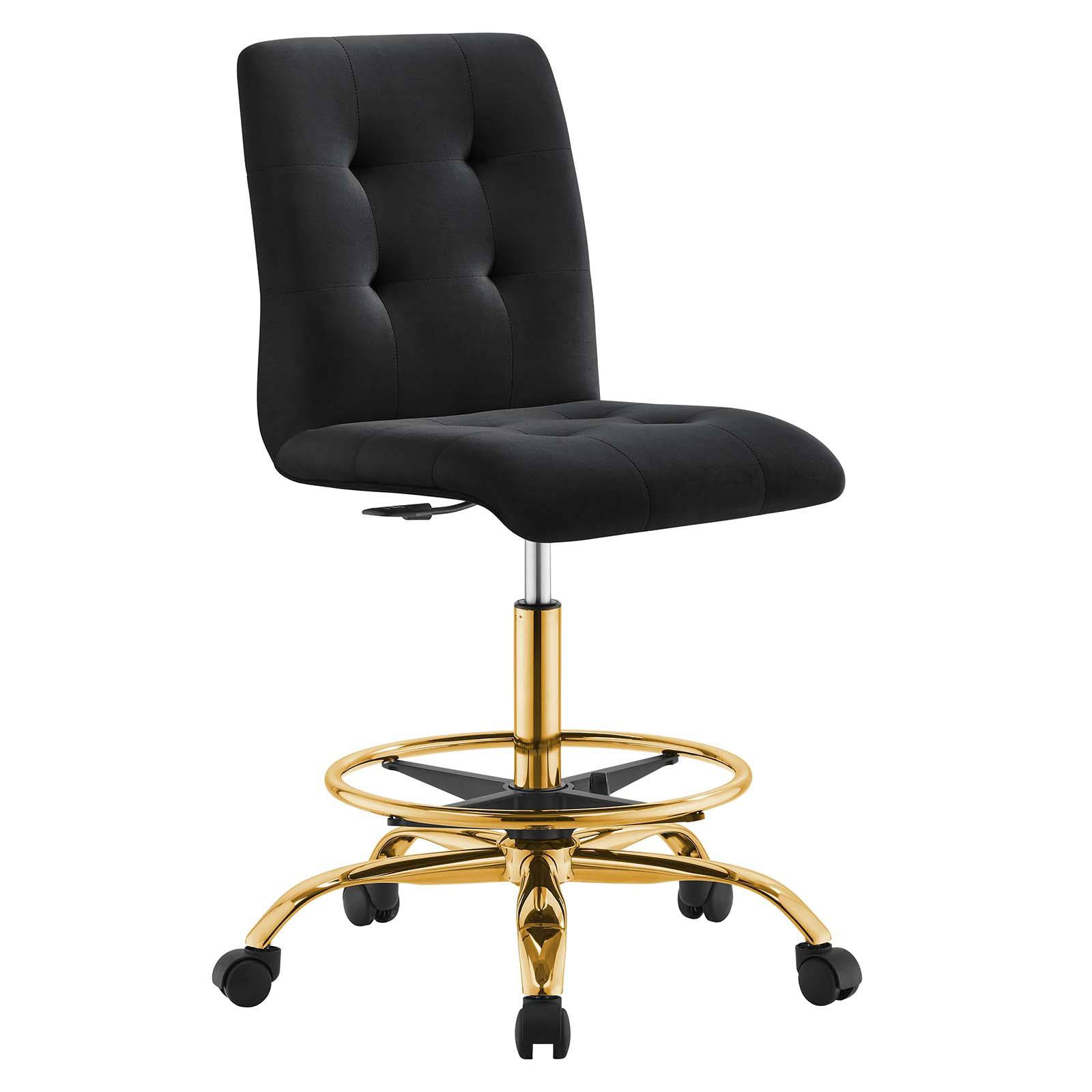 Ambre Armless Velvet Office Chair - Elite Maison