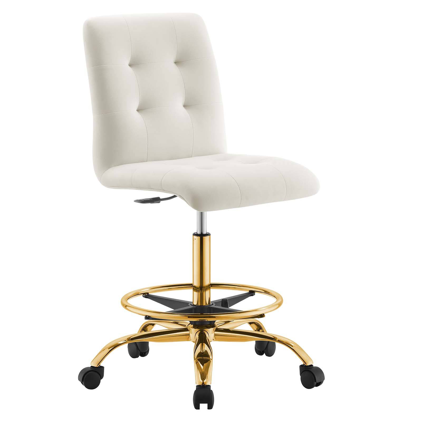 Ambre Armless Velvet Office Chair - Elite Maison