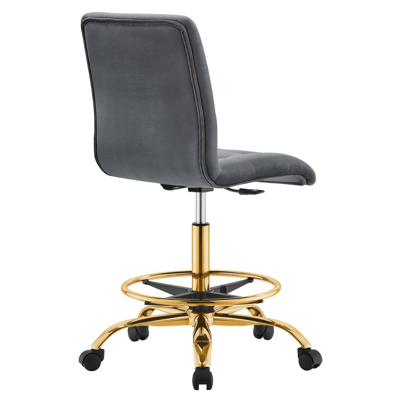 Ambre Armless Velvet Office Chair - Elite Maison