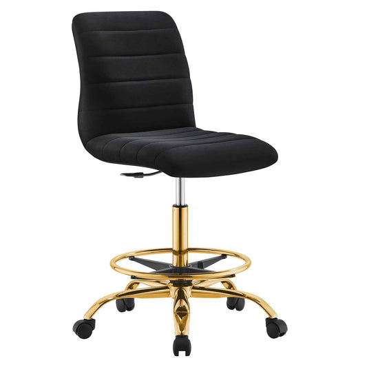 Amelie Armless Velvet Office Chair - Elite Maison
