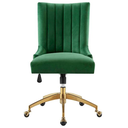 Alice Velvet Office Chair - Elite Maison