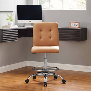 Ambre Armless Vegan Leather Office Chair - Elite Maison