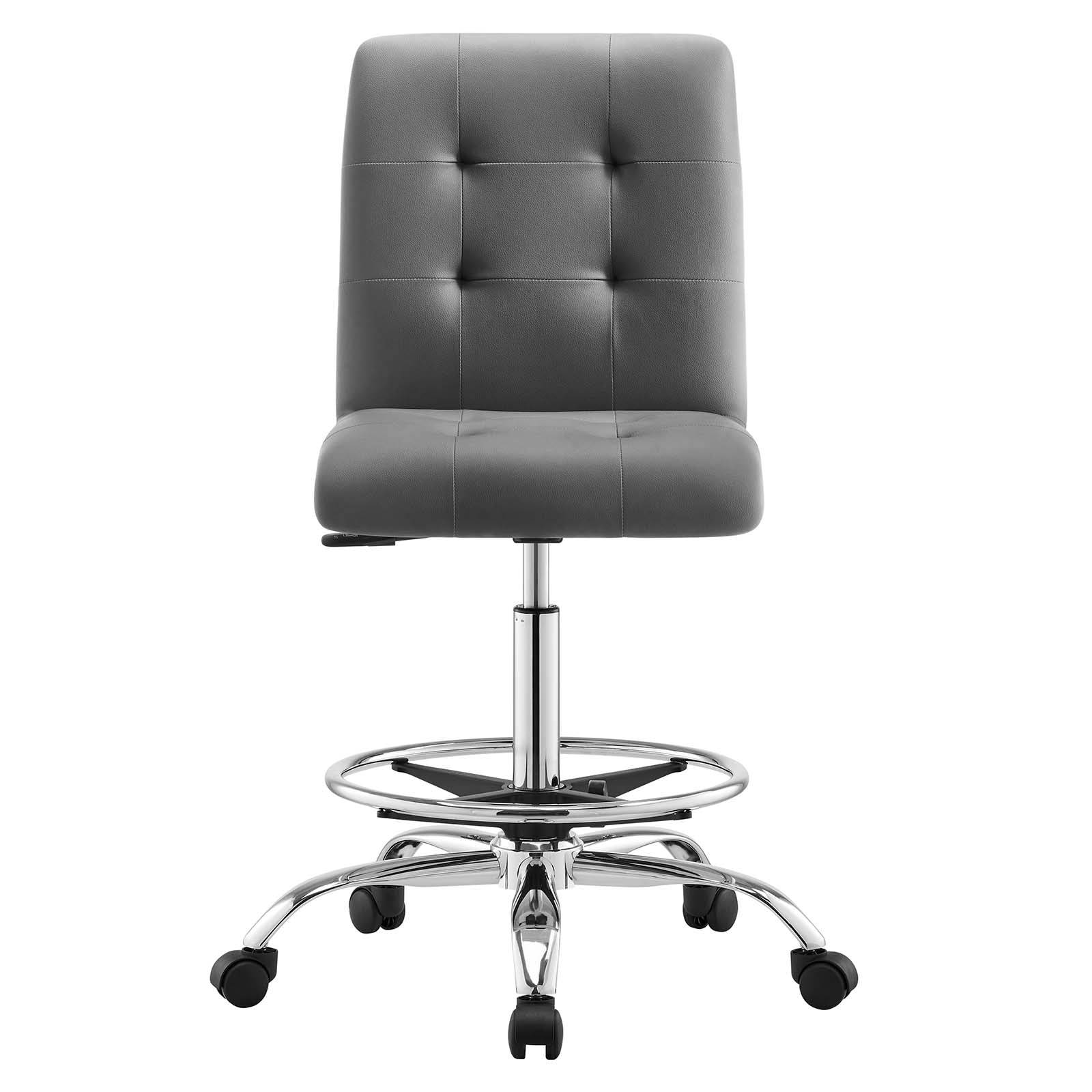 Ambre Armless Vegan Leather Office Chair - Elite Maison