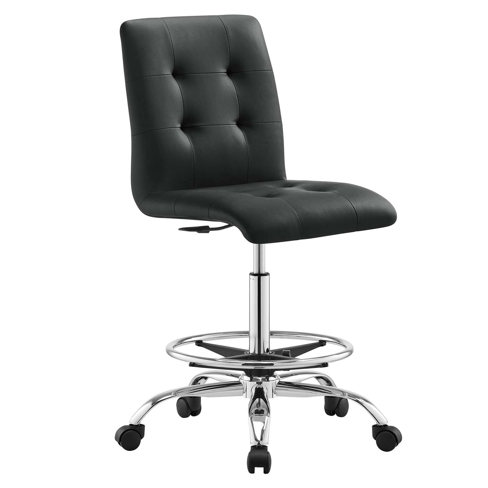 Ambre Armless Vegan Leather Office Chair - Elite Maison