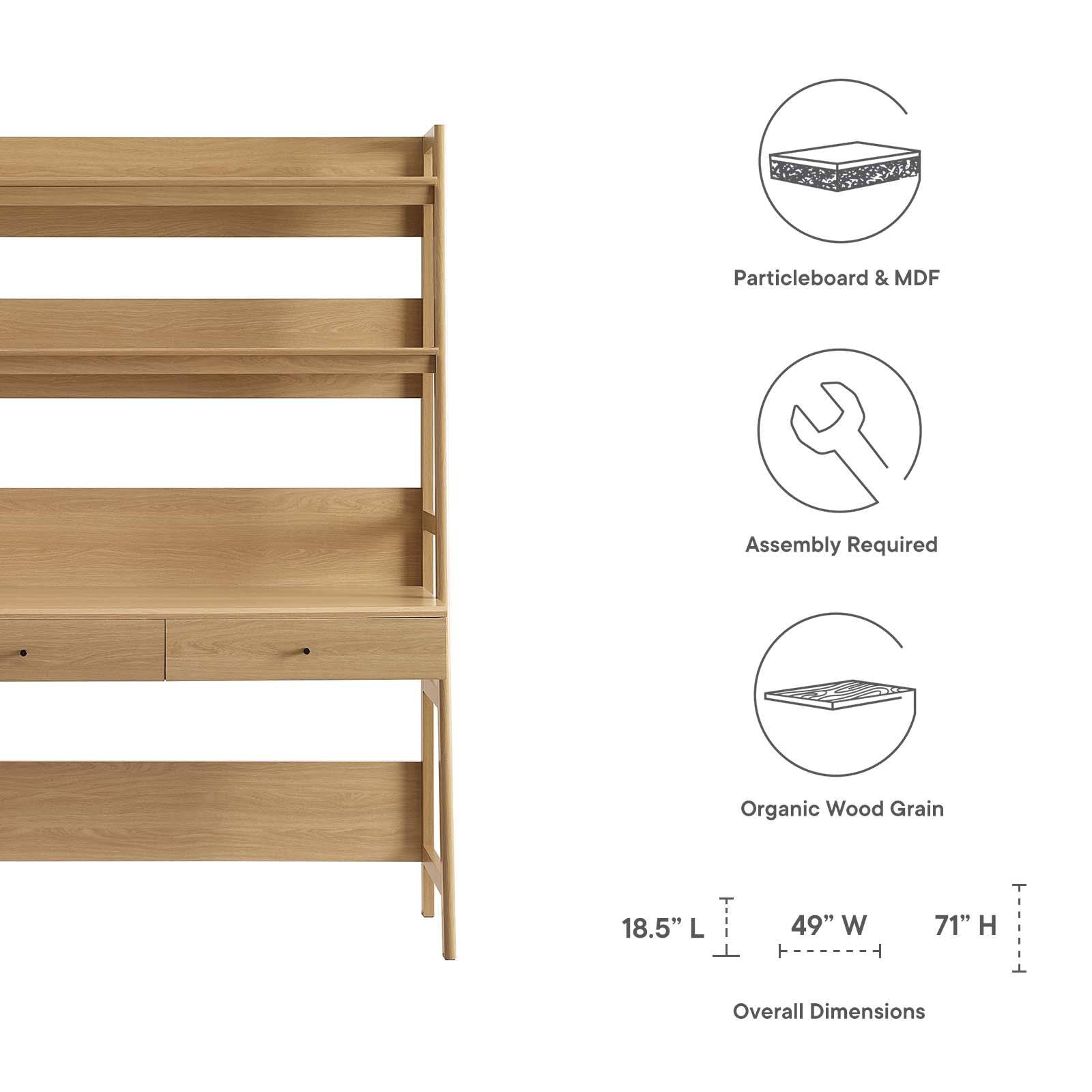 Aubrey Wood Office Desk - Elite Maison