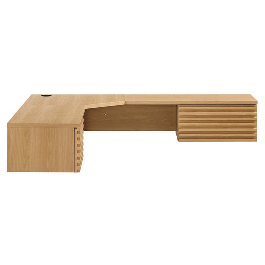 Render Wall Mount Corner Office Desk - Elite Maison
