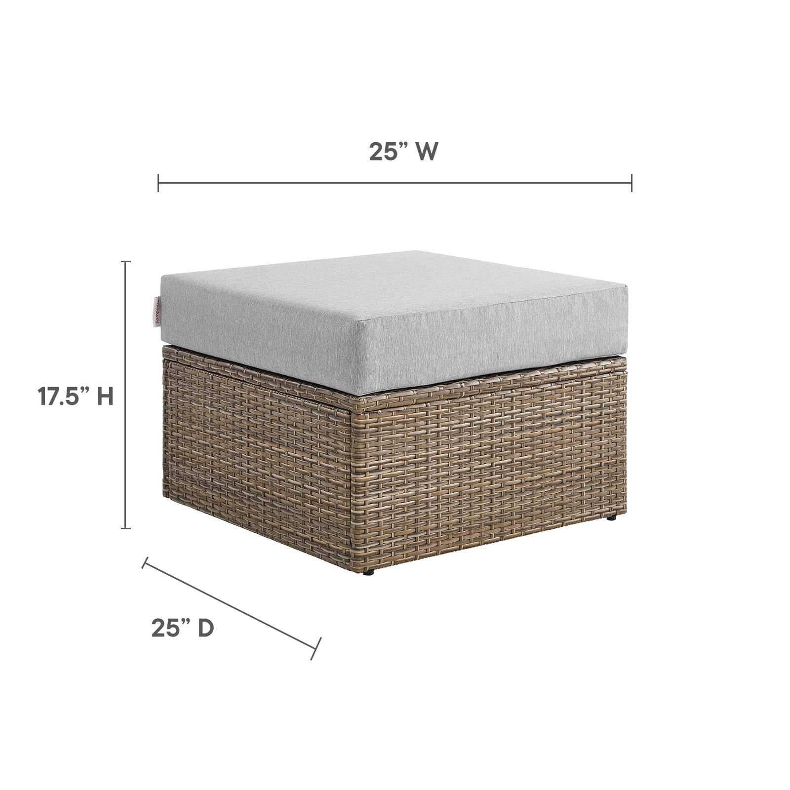 Metz Outdoor Patio Ottoman - Elite Maison