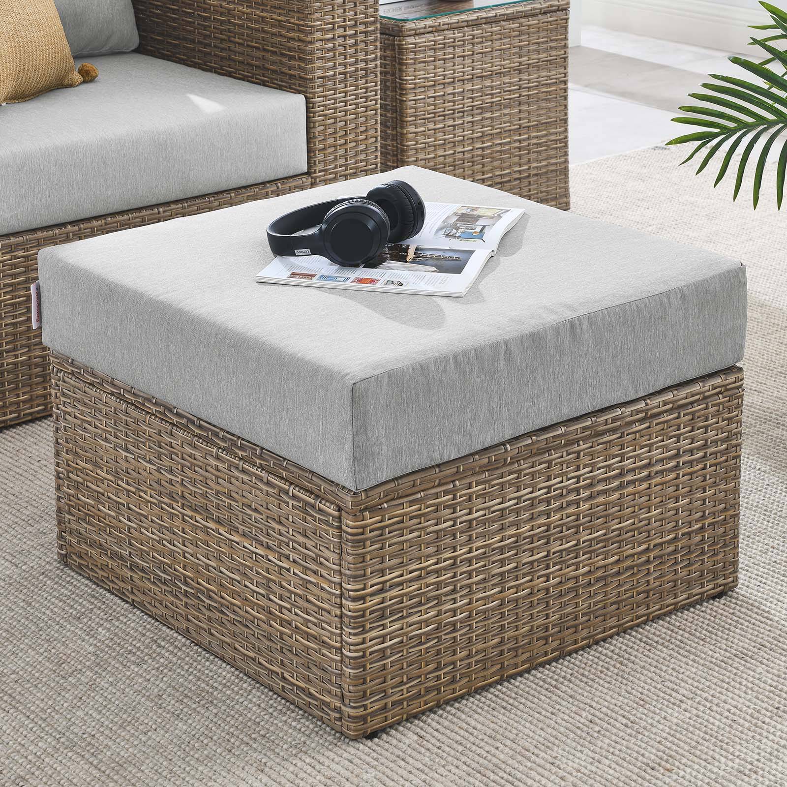 Metz Outdoor Patio Ottoman - Elite Maison