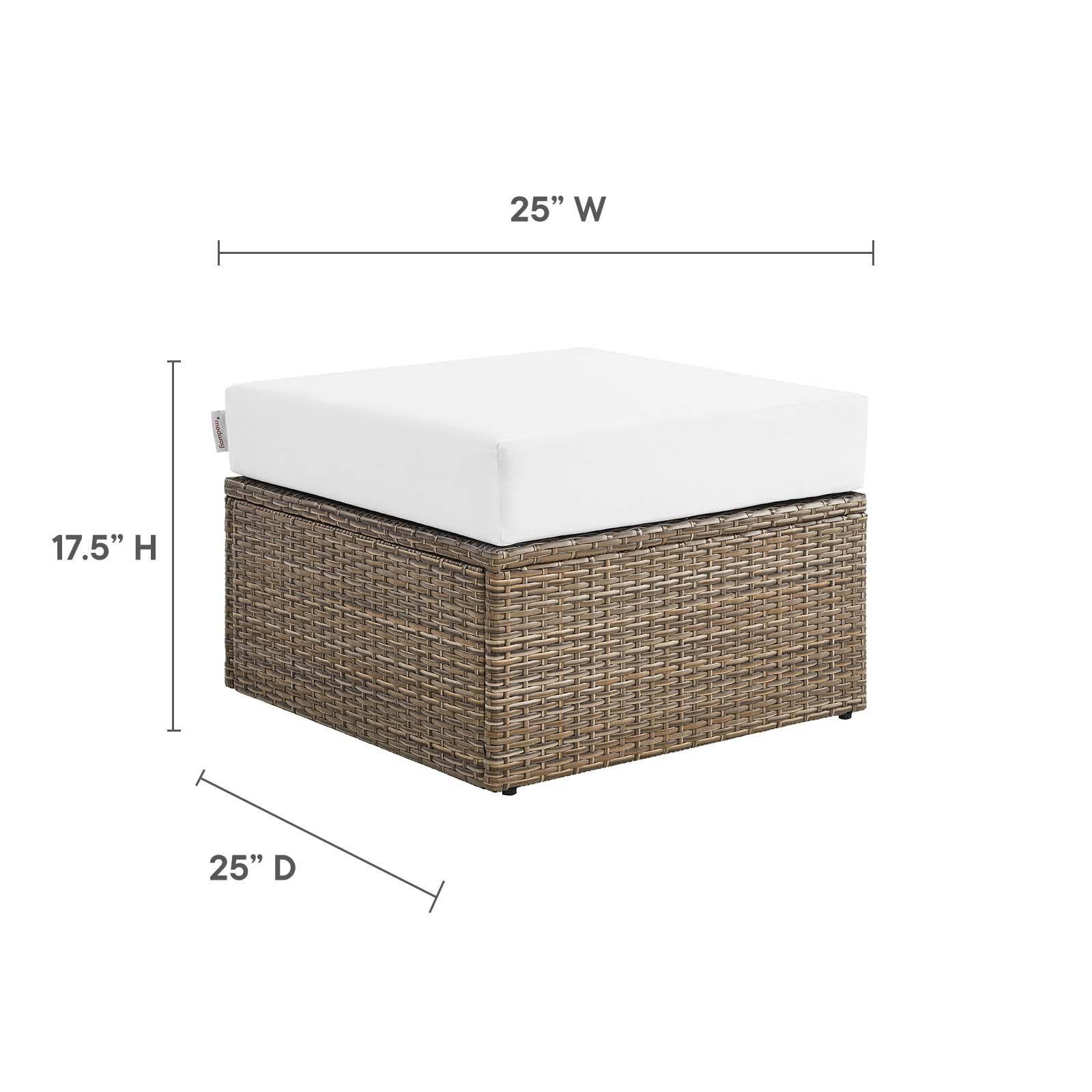 Metz Outdoor Patio Ottoman - Elite Maison