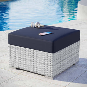 Lyon Outdoor Patio Ottoman - Elite Maison