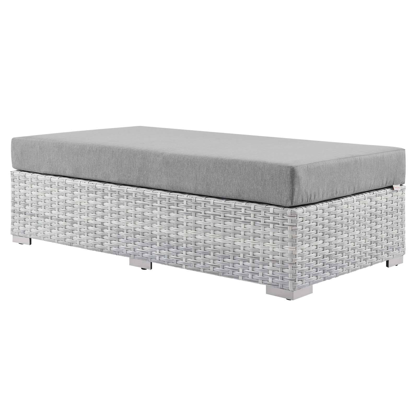 Lyon Outdoor Patio Rectangular Ottoman - Elite Maison