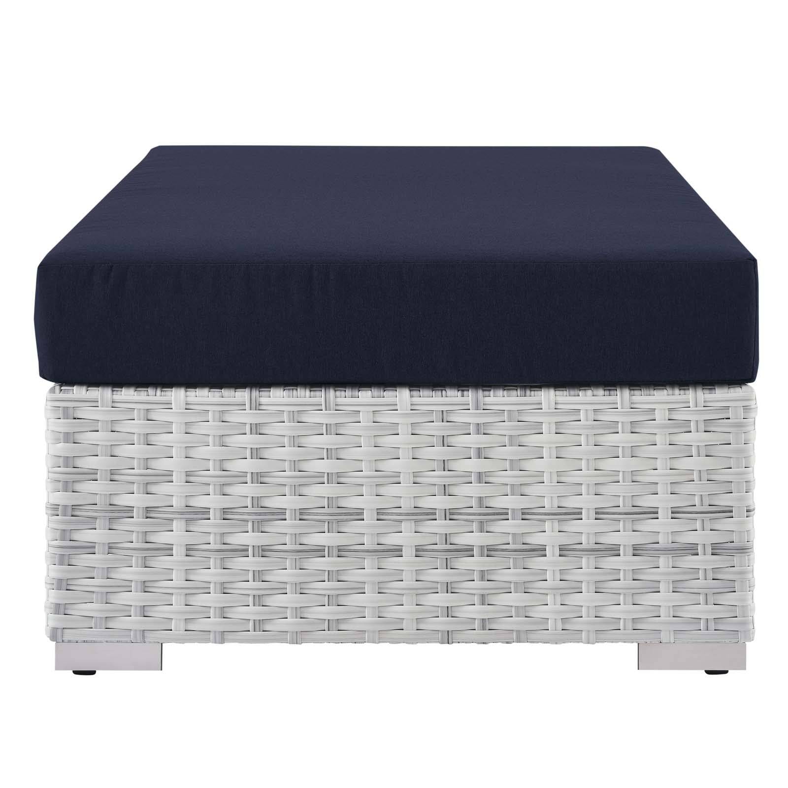 Lyon Outdoor Patio Rectangular Ottoman - Elite Maison