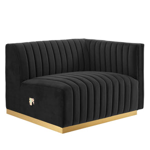 Carla Channel Tufted Performance Velvet Sectional - Elite Maison