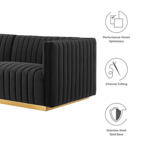 Carla Channel Tufted Performance Velvet Sectional - Elite Maison