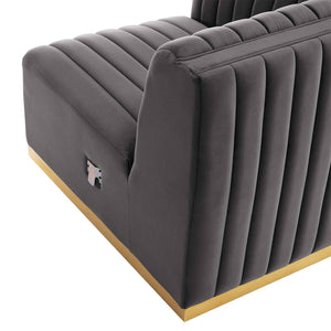 Carla Channel Tufted Performance Velvet Sectional - Elite Maison