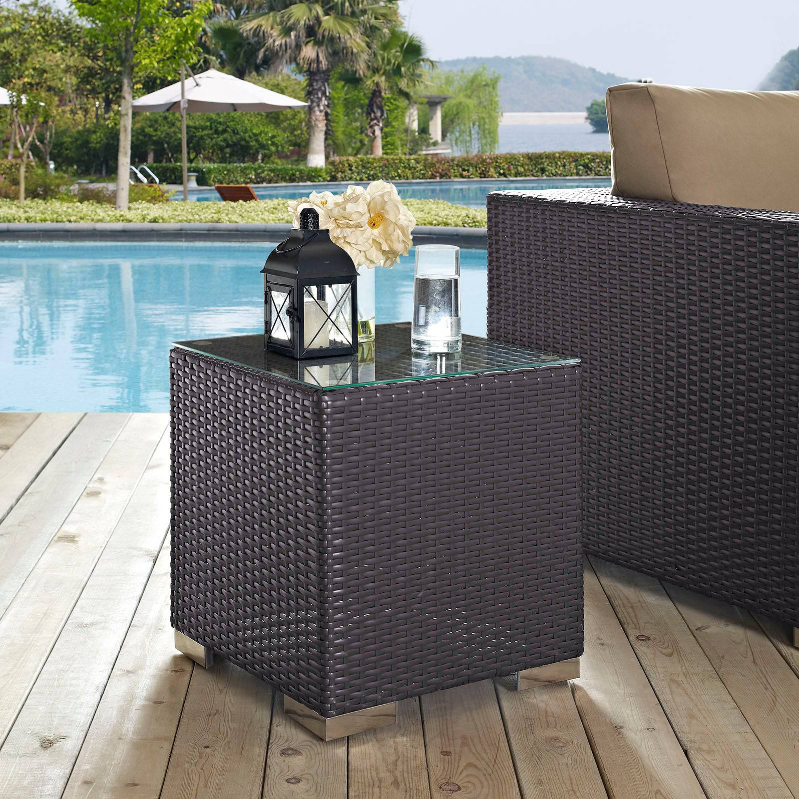 Lyon Outdoor Patio Side Table - Elite Maison