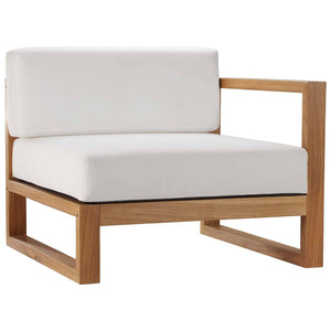 Le Mans Outdoor Patio Teak Wood 4-Piece Sectional Sofa Set - Elite Maison