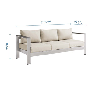 Dijon Outdoor Patio Aluminum Sofa - Elite Maison
