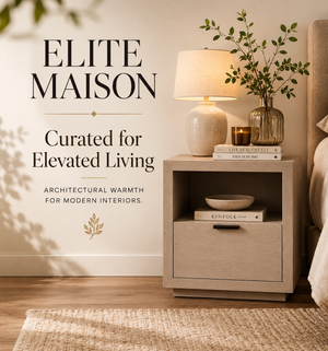 Montpellier Nightstand | Architectural Solid Mango Wood & Natural Artisan Finish