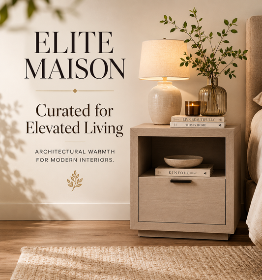 Montpellier Nightstand | Architectural Solid Mango Wood & Natural Artisan Finish