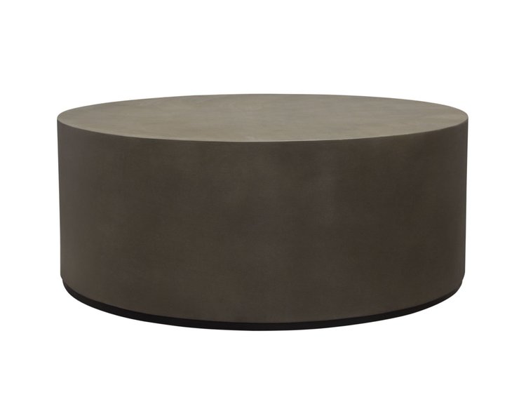 Toulouse Grey Circular Coffee Table | Natural Faux Cement
