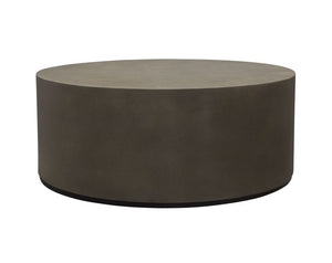 Toulouse Grey Circular Coffee Table | Natural Faux Cement