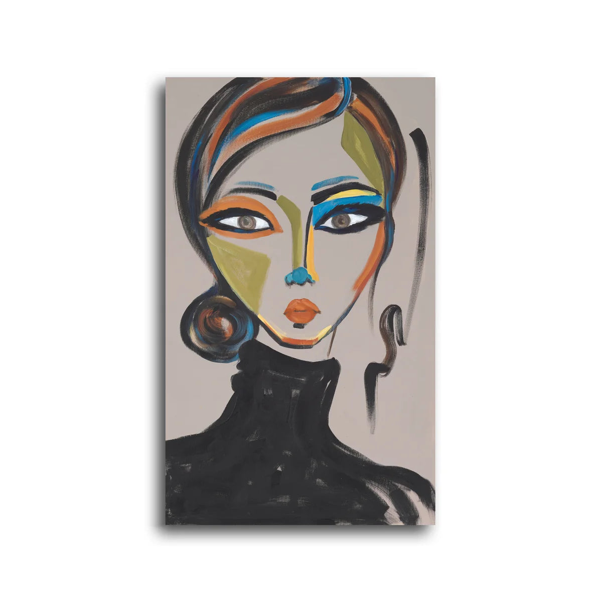 Allie Cat 24x40" Hand-Painted Wrap | Architectural & Pop Art