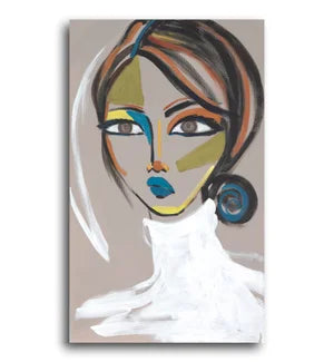 LoLo 24x40" Hand-Painted Mixed Media Wrap | Architectural & Biophilic Art