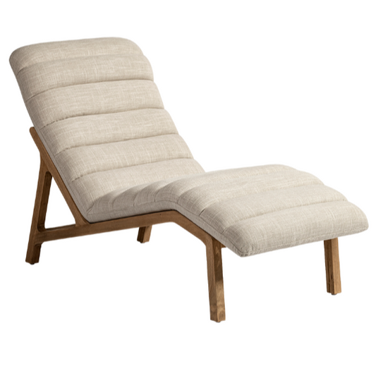 Modern minimalist Pierre Chaise Lounge fabric daybed by Mercana, featuring sleek design and comfortable seating.