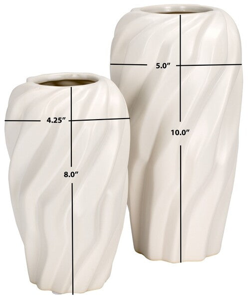 Verdad Ceramic Vase - Set of 2 - Elite Maison