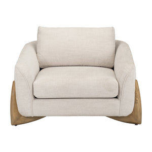 Luna Chair W/ Wood Accent - Elite Maison