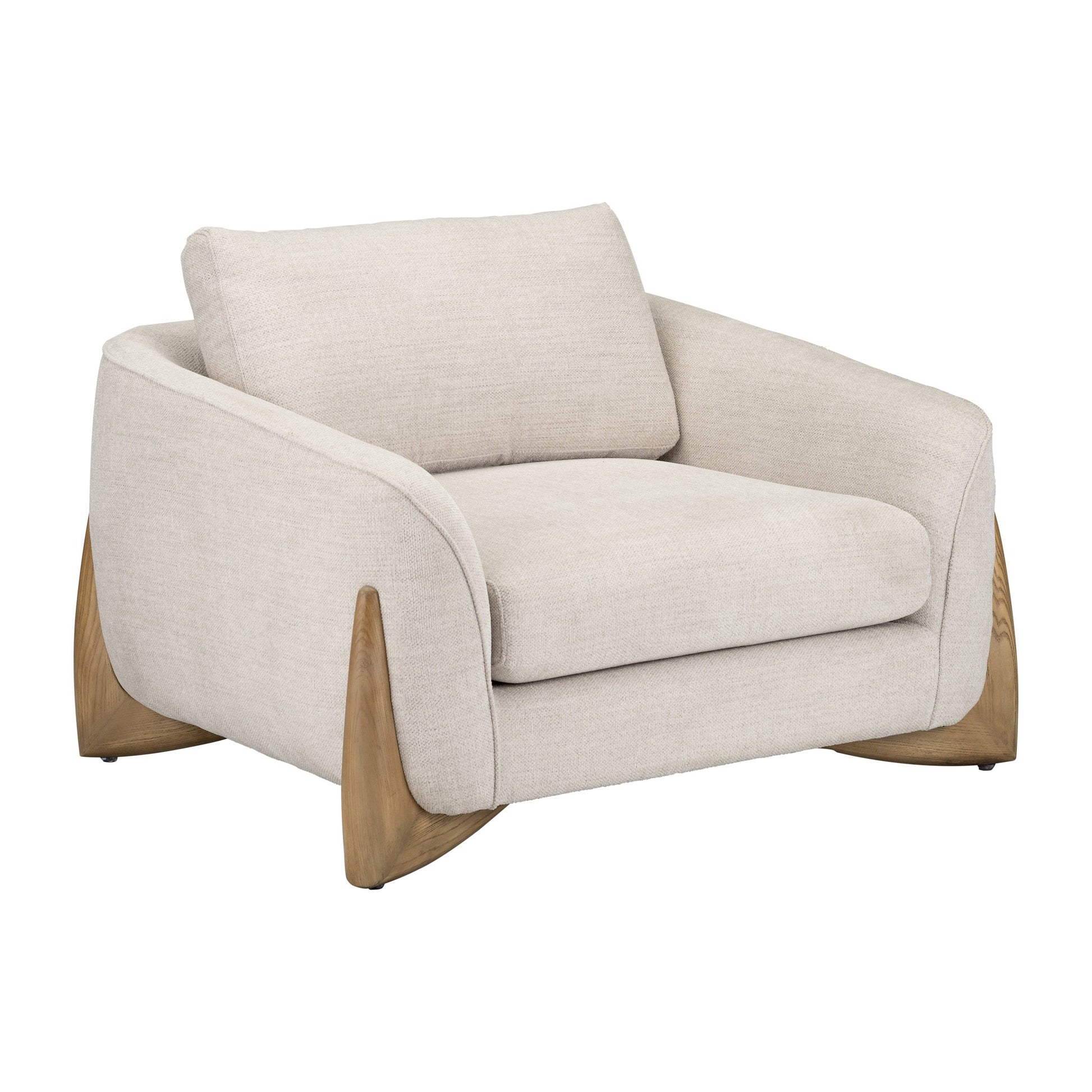 Luna Chair W/ Wood Accent - Elite Maison