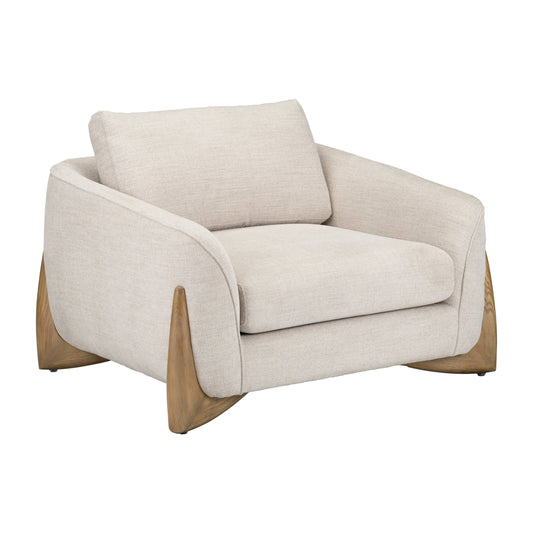 Luna Chair W/ Wood Accent - Elite Maison