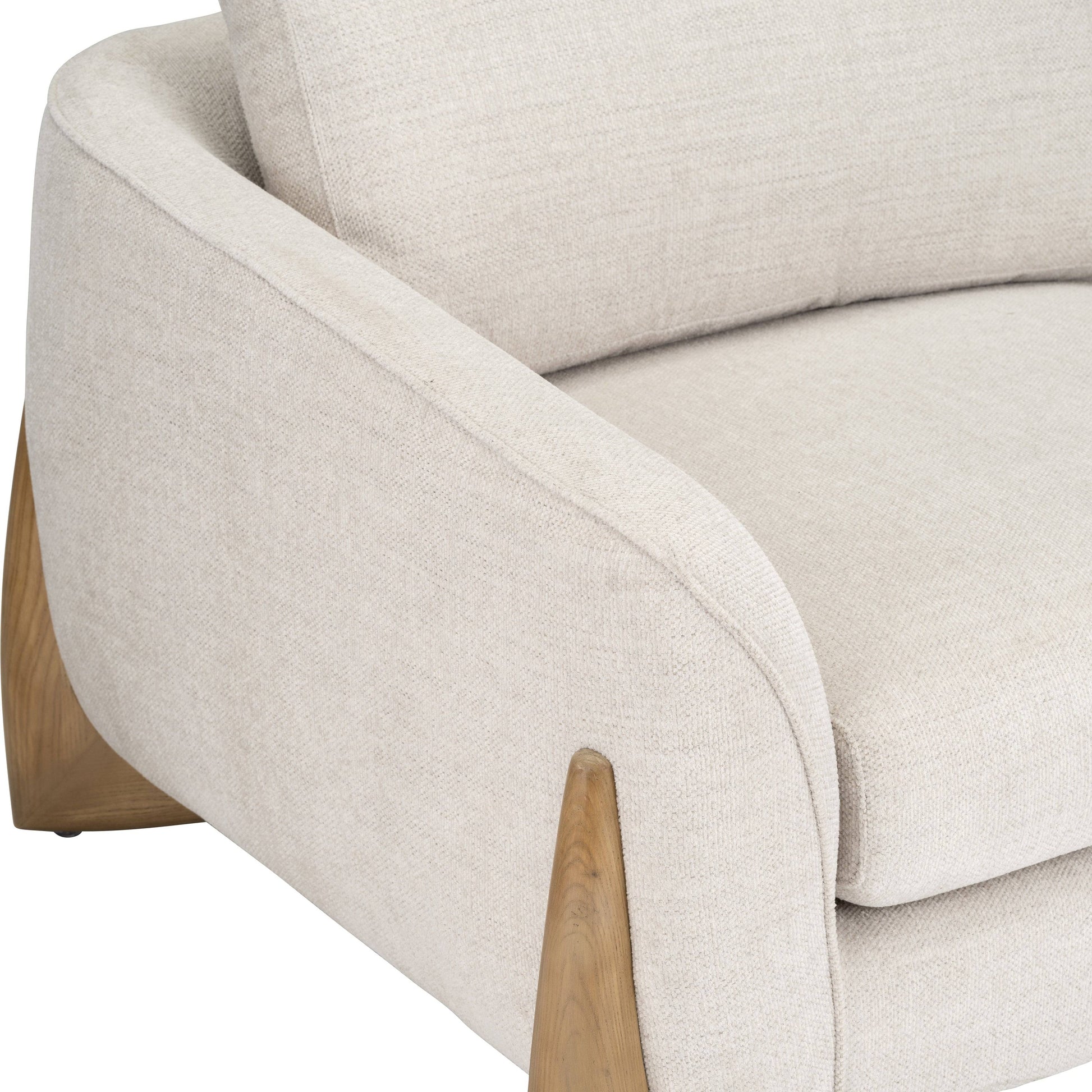 Luna Chair W/ Wood Accent - Elite Maison