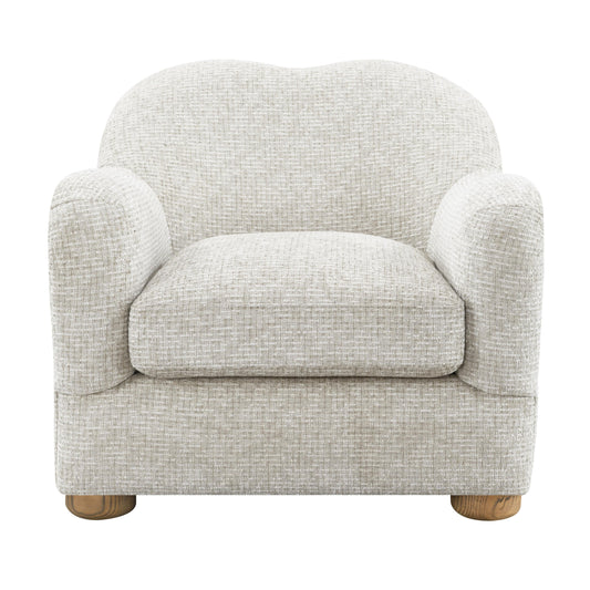 Sofia Curved Chair in Beige - Elite Maison