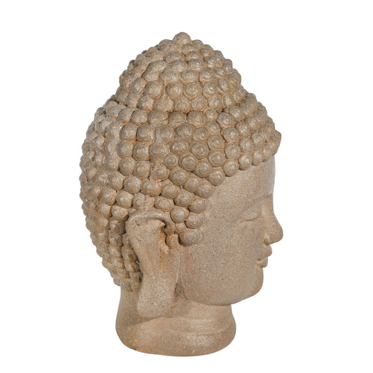 Resin Buddha Head In Stone - Elite Maison