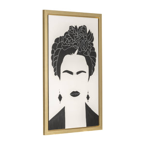 Hand Painted Frida Portrait 35x59 - Elite Maison