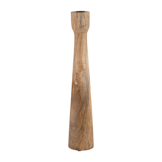 Wood Candle Holder In Brown - Elite Maison