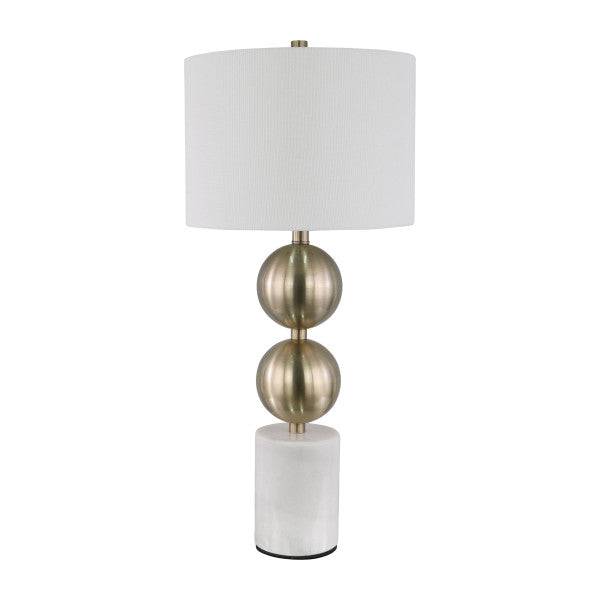 Marble, 31" Stacking Orbs Table Lamp, Gold/white - Elite Maison