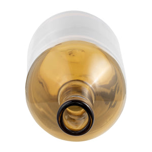 20 Inch Glass Bottle with Stopper Amber - Elite Maison