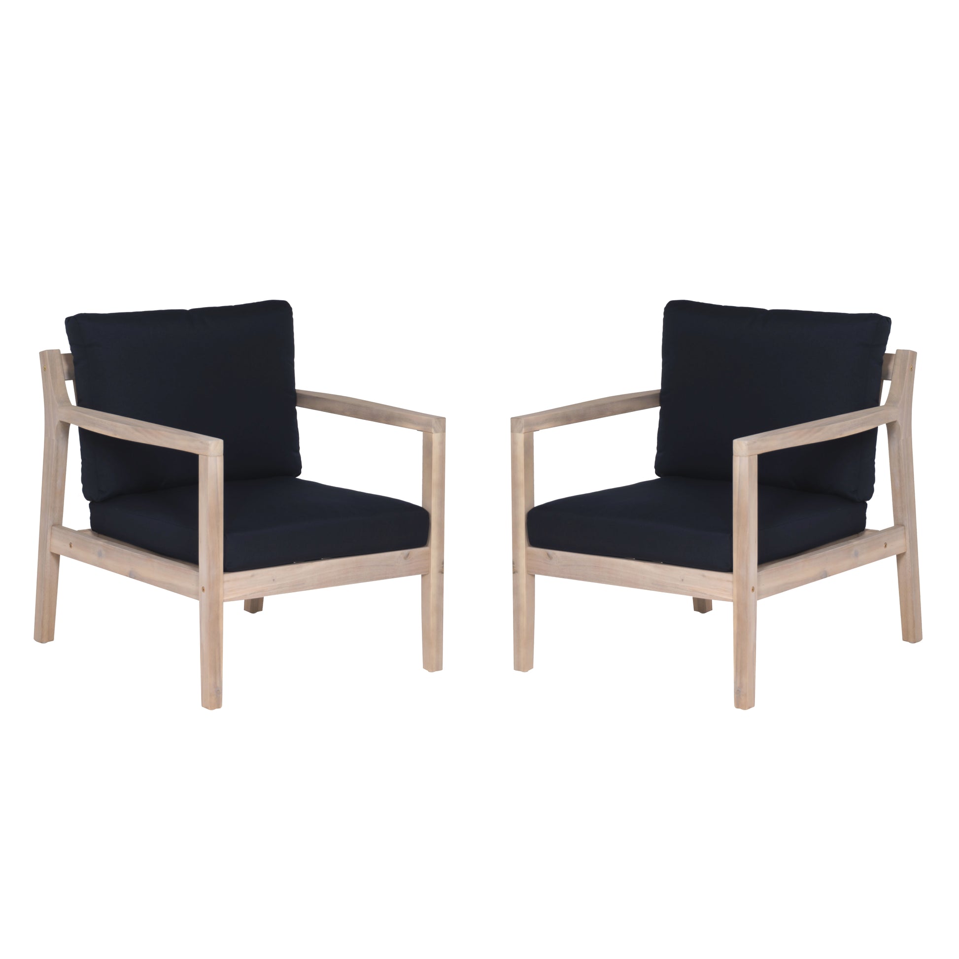 Svana Blue Natural Side Chair 2Pc